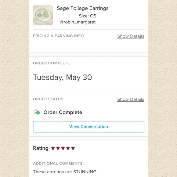 Sage Foliage Earrings - Picture 8 of 8